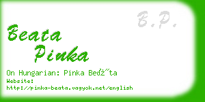 beata pinka business card